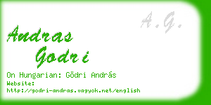 andras godri business card