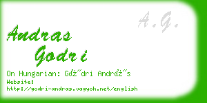 andras godri business card